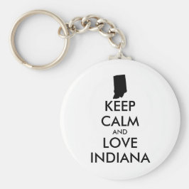 Chaveiro MANTER CALMA E AMOR personalizáveis INDIANA