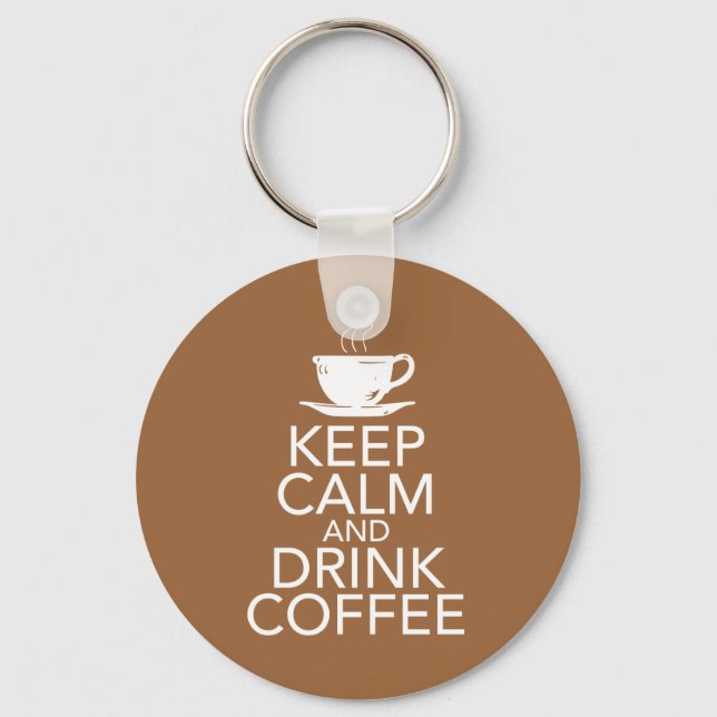 Chaveiro Manter Calmo e Beber Itens de Presente de Café (Frente)