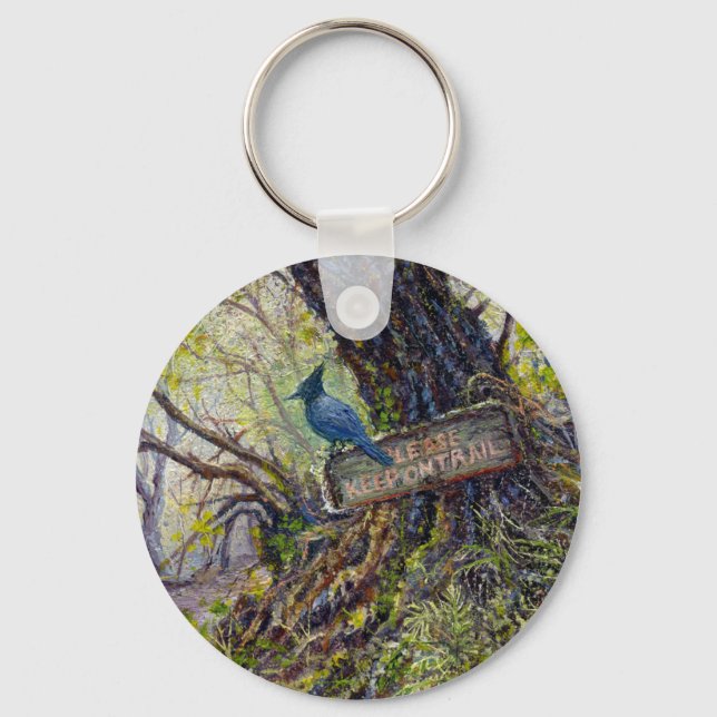 chaveiro "Manter fora da trilha" (Frente)