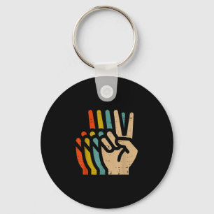 Chaveiro Mão da Paz Cores Retro Vintage Anos 70 Hipe Homens