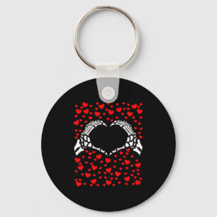 Chaveiro Mão de Esqueleto Engraçado Coração Amor Presente d