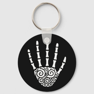 Chaveiro Mão de Esqueleto Espiral