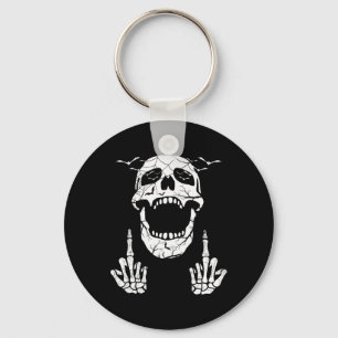 Chaveiro Mão de Esqueleto Halloween Ossos Dedo Médio Caveir