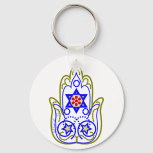 Chaveiro Mão de Hamsa da estrela de David de Miriam