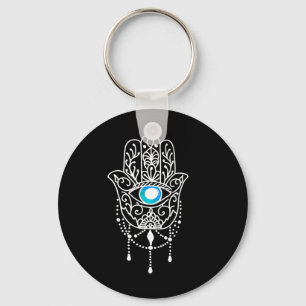 Chaveiro Mão de Hamsa Olho do Mal Namaste Yoga Meditação Me
