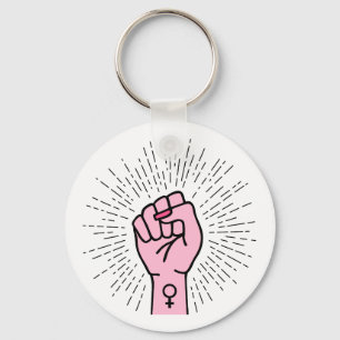 Chaveiro Mão feminista com símbolo feminino