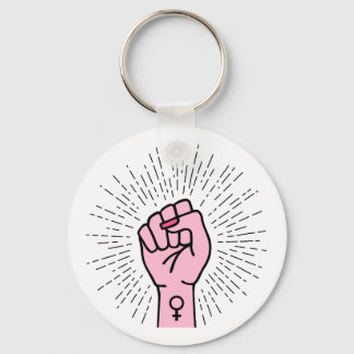 Chaveiro Mão feminista com símbolo feminino