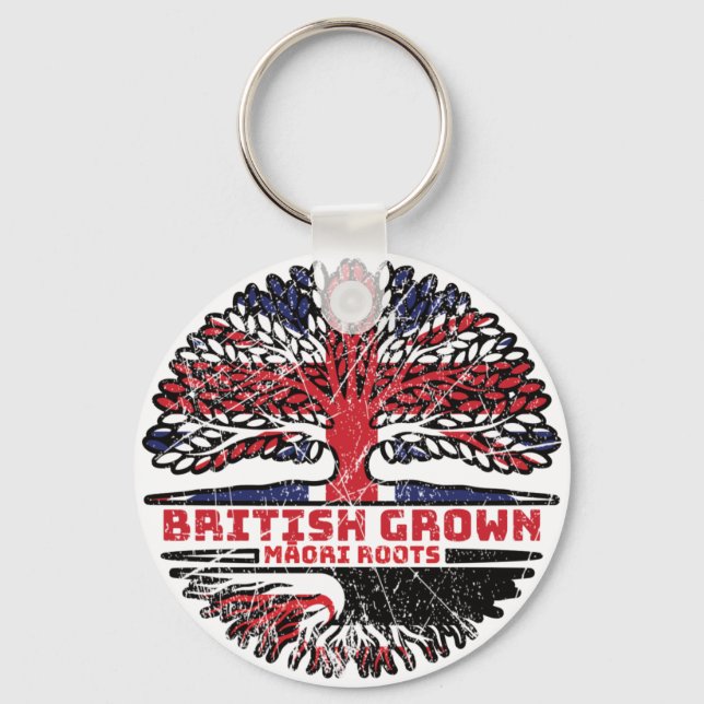 Chaveiro Maori British Tree Roots Flag (Frente)