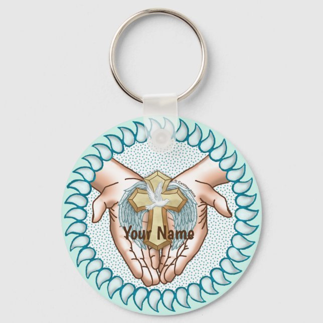 Chaveiro Mãos Sagradas Cristãs (Frente)