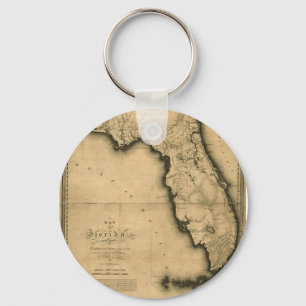 Chaveiro Mapa 1823 de Florida