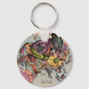 Chaveiro Mapa 1900 da visão mundial