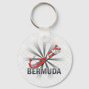 Chaveiro Mapa 2,0 da bandeira de Bermuda