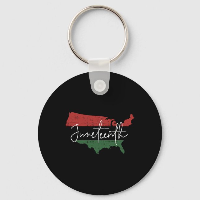Chaveiro Mapa Americano com Bandeira Pan-Africana para 11 d (Frente)