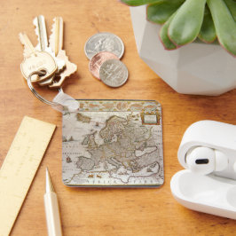 Chaveiro Mapa antigo da Europa por Willem Jansz Blaeu, c161