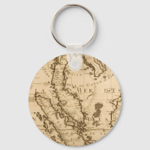 Chaveiro Mapa antigo de 3Sudeste Asiático   1687