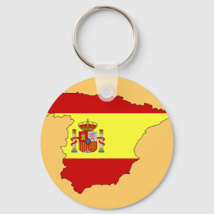 Chaveiro Mapa da bandeira da espanha