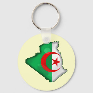 Chaveiro Mapa da bandeira de Argélia para argelinos no