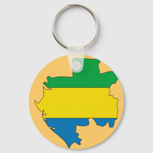 Chaveiro Mapa da bandeira de Gabon
