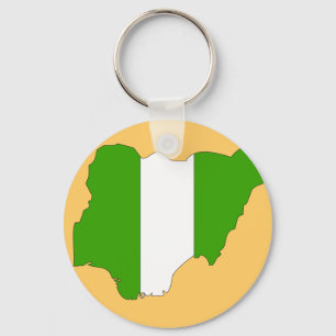 Chaveiro Mapa da bandeira de Nigéria