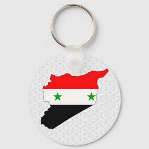 Chaveiro Mapa da bandeira de Syria sem redução