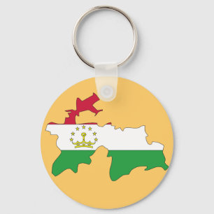 Chaveiro Mapa da bandeira de Tajikistan