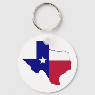 Chaveiro Mapa da bandeira de Texas