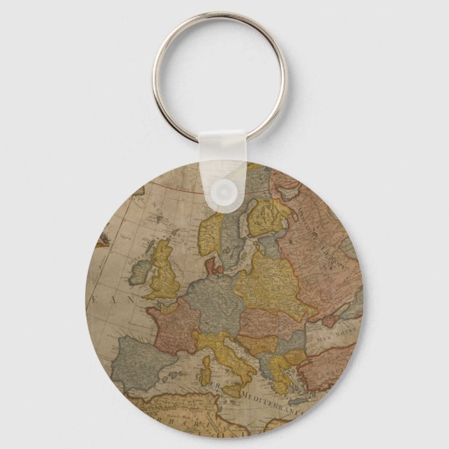 Chaveiro Mapa da Europa | 1700 (Frente)