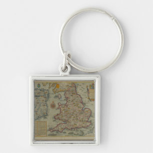 Chaveiro Mapa das invasões de Inglaterra & de Ireland