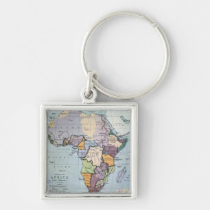 Chaveiro Mapa de África que mostra os limites do Tratado,
