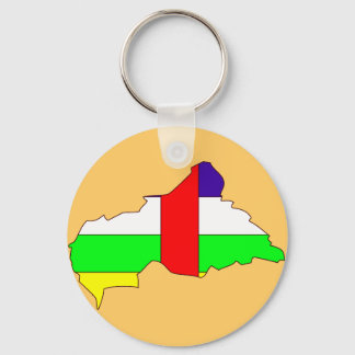 Chaveiro Mapa de bandeira da República Centro-Africana