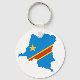 Chaveiro mapa de bandeira do país do congo zaire