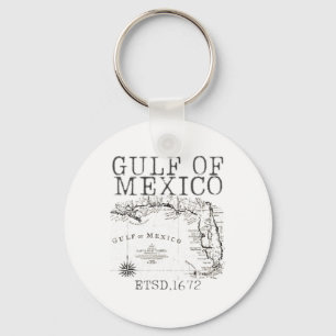Chaveiro Mapa De Bandeiras Do Golfo Do México, Funny Améric