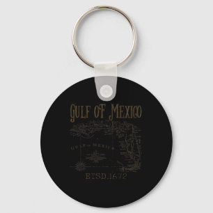 Chaveiro Mapa De Bandeiras Do Golfo Do México, Funny Améric