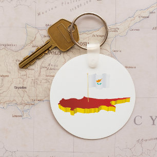 Chaveiro Mapa de Chipre