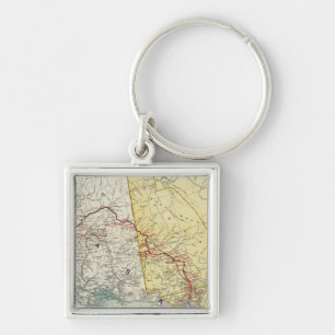 Chaveiro Mapa De Conexões E Rotas De Yukon Branco
