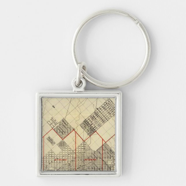 Chaveiro Mapa de Estrutura de Tópicos de Duluth e Subúrbios (Frente)