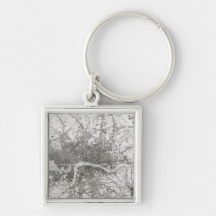 Chaveiro Mapa de Londres moderna e de seus arrabaldes, 1854