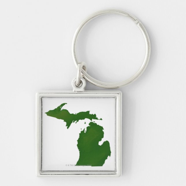 Chaveiro Mapa de Michigan (Frente)