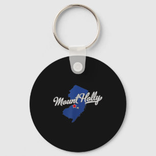 Chaveiro Mapa de Mount Holly Nova Jersey Nj