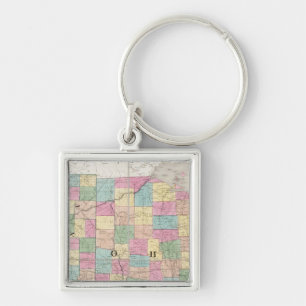 Chaveiro Mapa de Ohio e Indiana