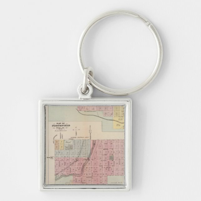 Chaveiro Mapa de Owatonna, Mapa de Mantorville, Minnesota (Frente)