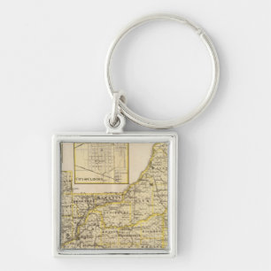 Chaveiro Mapa de Schuyler, Mason, Brown