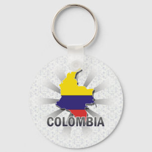 Chaveiro Mapa de Sinalizador da Colômbia 2.0