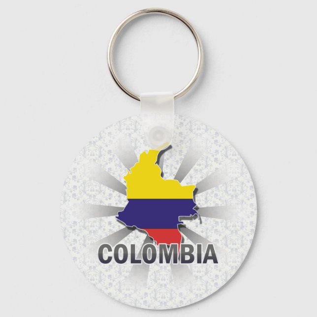 Chaveiro Mapa de Sinalizador da Colômbia 2.0 (Frente)
