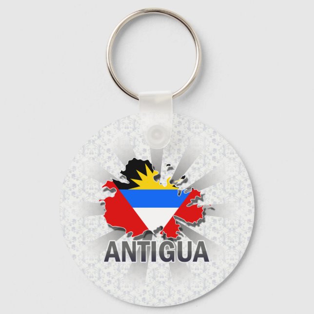 Chaveiro Mapa de Sinalizador de Antígua 2.0 (Frente)