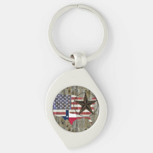 Chaveiro Mapa de Sinalizador de Estado do Texas Lone Star