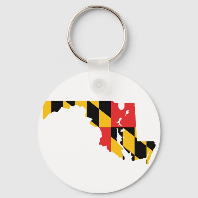 Chaveiro Mapa de Sinalizador de Maryland (Frente)