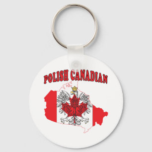 Chaveiro Mapa de Sinalizador do Canadá Polonês