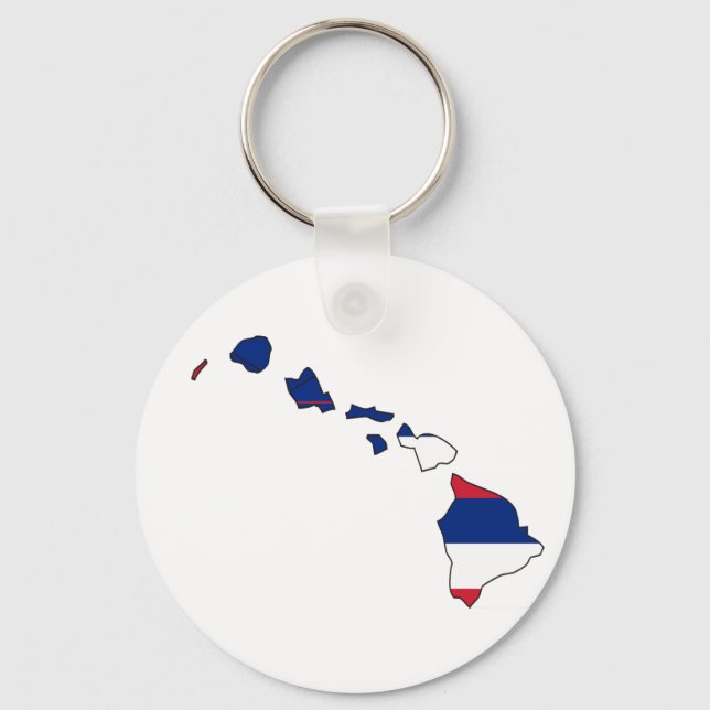 Chaveiro Mapa de Sinalizador do Havaí (Frente)