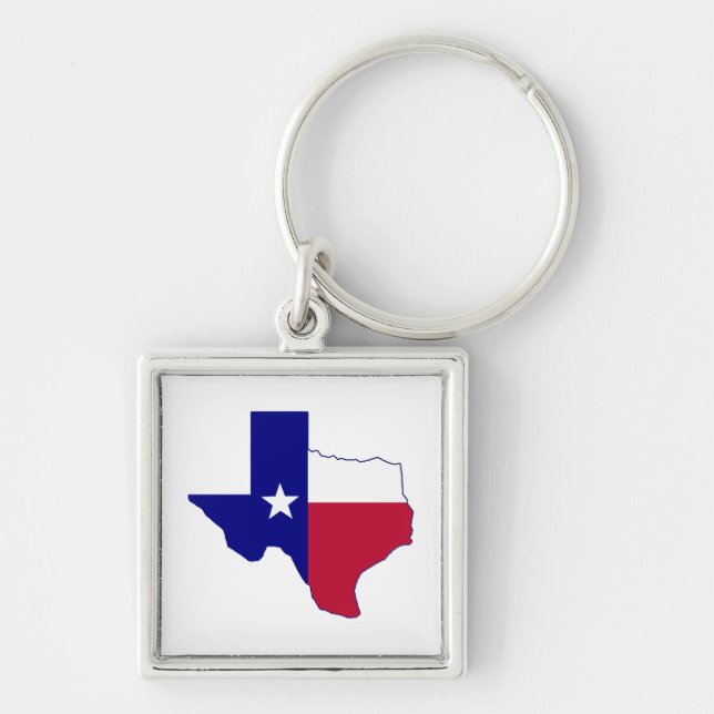 Chaveiro Mapa de Sinalizador do Texas (Frente)